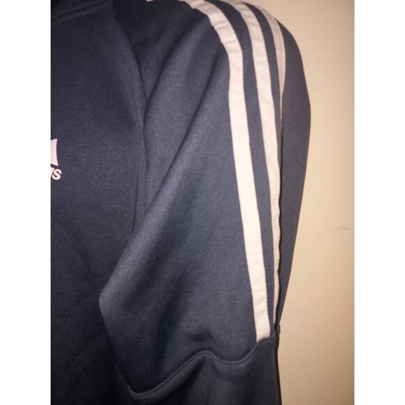 Adidas Golf Men's Pullover  Large 1/4 Zip  Long Sleeve French Terry Navy White - Picture 3 of 8